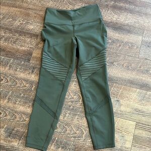 Olive Green High-Waisted Leggings
